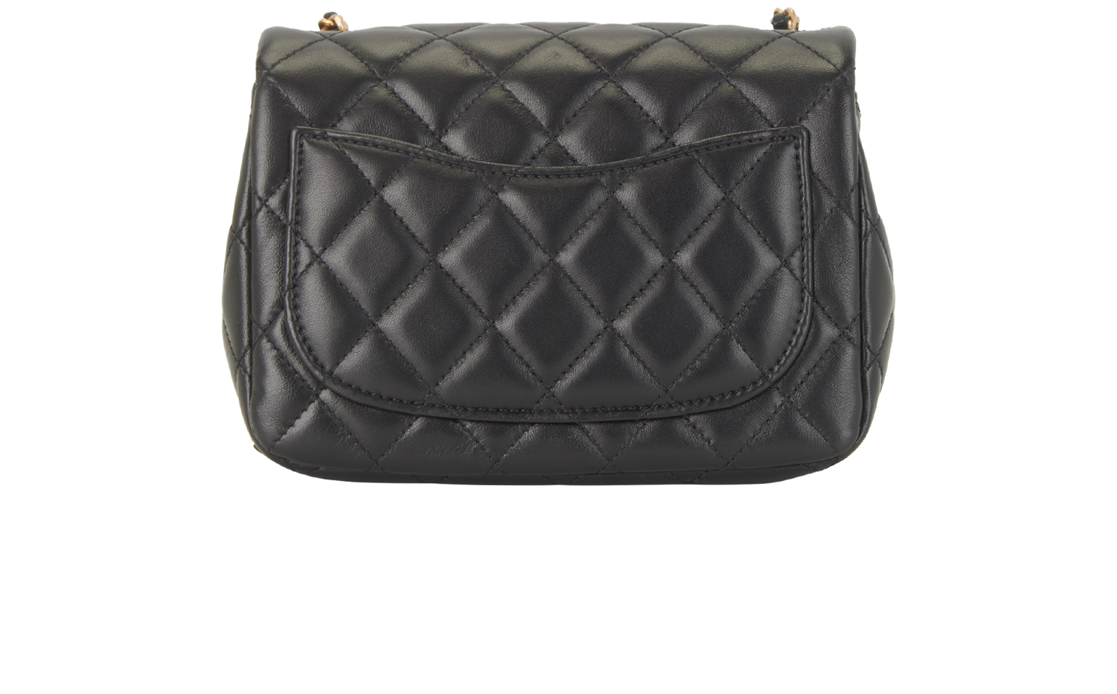 Mini square Classic Flap, &pound;3,700, Handbags, Black, Leather, Back view